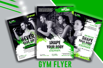 make the perfect elegant gym workout flyer and poster