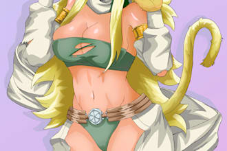 draw and anime or game character in anime style