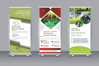 design roll up banner, pull up banner, vertical or horizontal banner