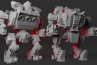 3d model the robot and mecha
