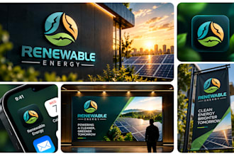 design modern electrical solar panel, energy and power logo