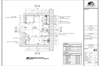 create 2d detail shop drawing for your bathroom design