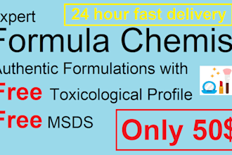 be your formulation chemist for cosmetics, detergents, pharmaceuticals