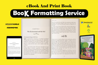 do book formatting, ebook, paperback, and kindle book formatting