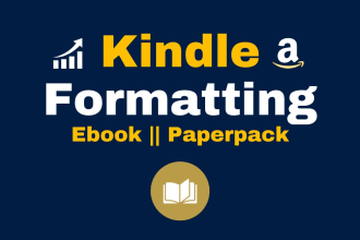 do amazon KDP book formatting, ebook design and book publishing