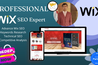 do complete wix website SEO optimization for google 1st page ranking,shopify