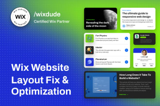 fix and optimize your wix website layout