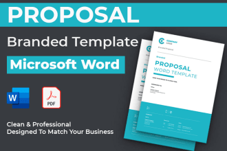design editable word proposal template