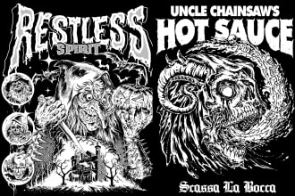 create badass dark art heavy metal illustration
