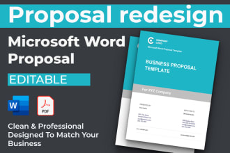 redesign business proposal template in ms word