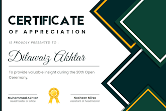 design professional and modern certificate for you