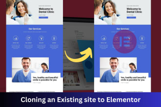 clone an existing site to elementor