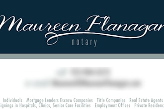 revise letterhead or business card with new information