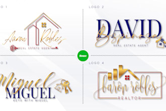 do professional  real estate business signature logo design