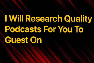 provide podcasts lists seeking guests and their contact details for you to shine