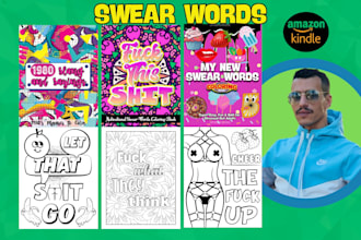 custom coloring pages, motivational quotes, swear words and KDP books