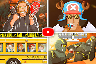 draw fabulous cartoon thumbnail for youtube
