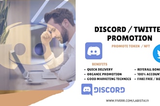 do viral discord promotion, nft promotion, twitter marketing