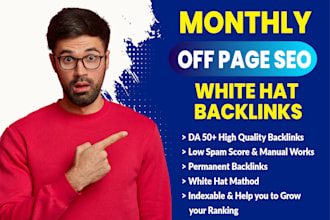 rank wordpress website with monthly off page SEO service, white hat backlinks