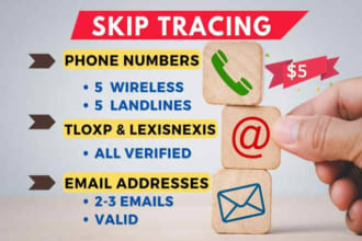 provide real estate bulk skip tracing and cash buyers leads