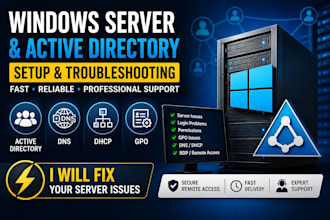 fix windows server active directory dns dhcp and gpo issues