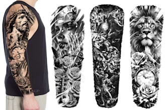 create unique custom tattoo any tattoo design, tattoo artist