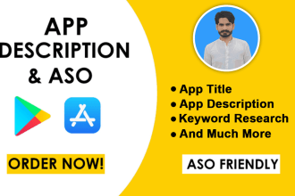 do top app store optimization aso, for play store apps description and games