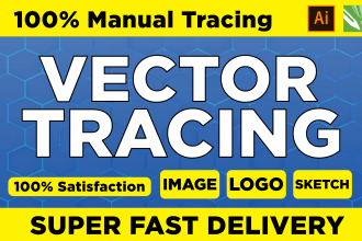 do manually vector tracing redraw your logo, recreate images  into vector