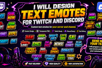 create discord emojis, twitch emotes or discord stickers for you