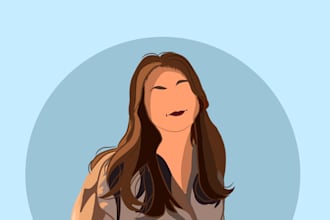 draw a faceless minimalist portrait
