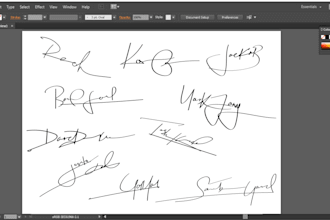 do scripted cursive handwritten logo signature