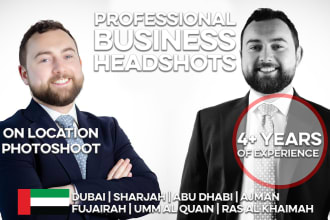 do business headshots, corporate photography in dubai