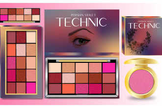 design eyeshadow makeup cosmetics packaging label box