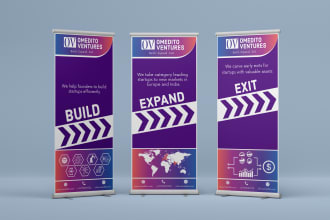 design roll up banner, retractable banner, pull up or roller banner