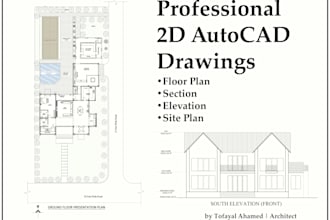 draw architectural floor plans, sections and elevations