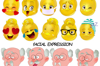 design unique facial expression for your character