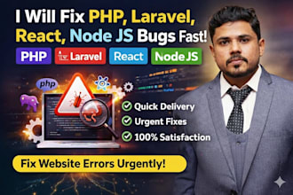 fix laravel error or PHP website bug urgently
