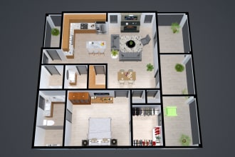 design your 3dfloor plan interior exterior and rendering