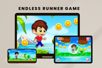 develop endless runner 2d and 3d game with monetization integration