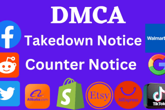 send dmca takedown notice to remove copyright content from reddit telegram etsy