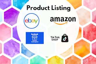ebay, facebook marketplace instagram and tiktok