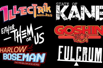 create a logo for your comic book, graphic novel, manga, novel, movie, or band