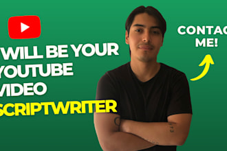 be your youtube scriptwriter in english and spanish
