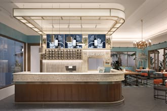 design the interior or exterior of the cafe or shop