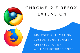 build a custom google chrome and firefox extension