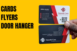 design stylish business card, corporate flyer, door hanger
