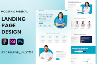 do modern clean ui ux design, figma ui, website ui, website mockup in figma