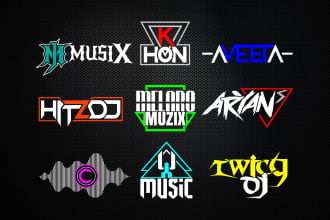 design music, edm, dj, studio record logo