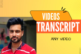 write quality transcript youtube videos