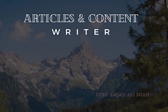 write political articles, political blogs, and content